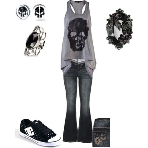 Skulls, created by candis82 on Polyvore Holidays And Events, Skulls, Piercings, Cute Outfits ...