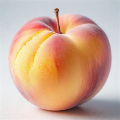 close    fresh peach isolated  background premium ai generated