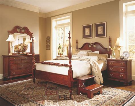 Cherry Grove Classic Antique Cherry Low Poster Bedroom Set from ...
