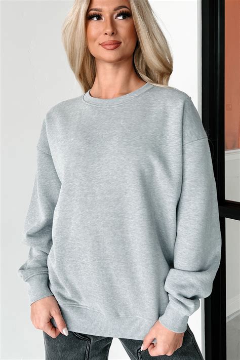 simple appreciation crewneck sweatshirt heather grey nanamacs