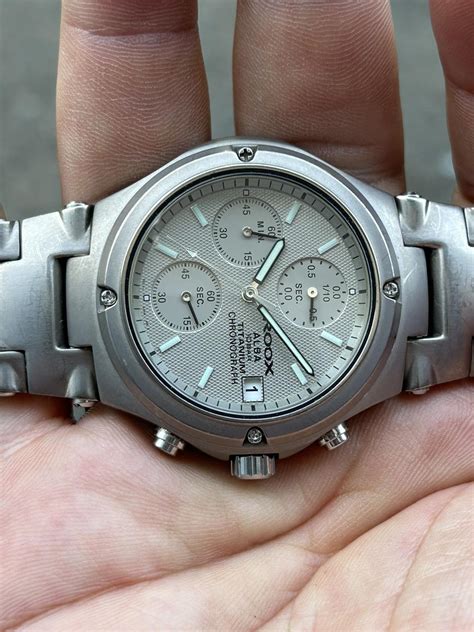 SEIKO ROOX ALBA Chronograph Quartz V357-0A90 Titanium watch case no ...