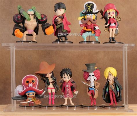 One Piece Set of 9 Action Figures Multicolour PVC Detailed Anime Figur