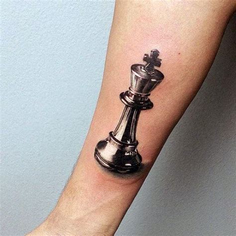 60 Epic King Chess Piece Tattoo Designs for Men