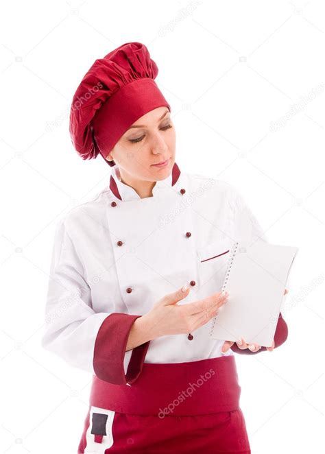 chef presenting  menu stock photo  geniousde