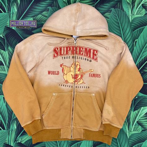 Supreme True religion zip up hoodie | Grailed