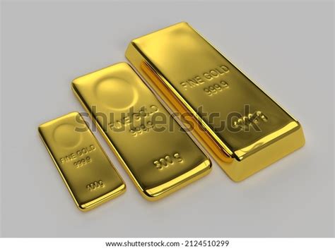 Gold Bars Different Sizes Physical Gold Stock Illustration 2124510299 ...