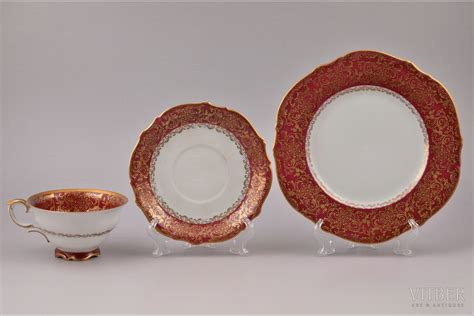 Чайное трио, фарфор, фабрика М.С. Кузнецова, Рига (Латвия), 1937-1940 г ...