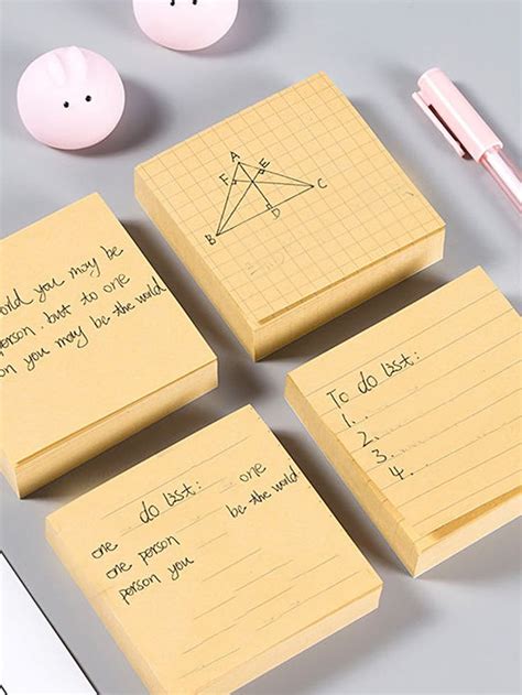 3pcs Kraft Paper Sticky Note | Sticky notes, Kraft paper, Sticky