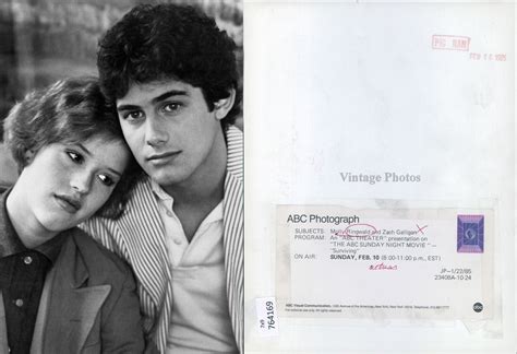 Molly Ringwald and Zach Galligan "Surviving" 1985 ABC publicity photo
