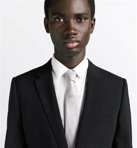 CD Icon Tie Dior Gray Silk | DIOR