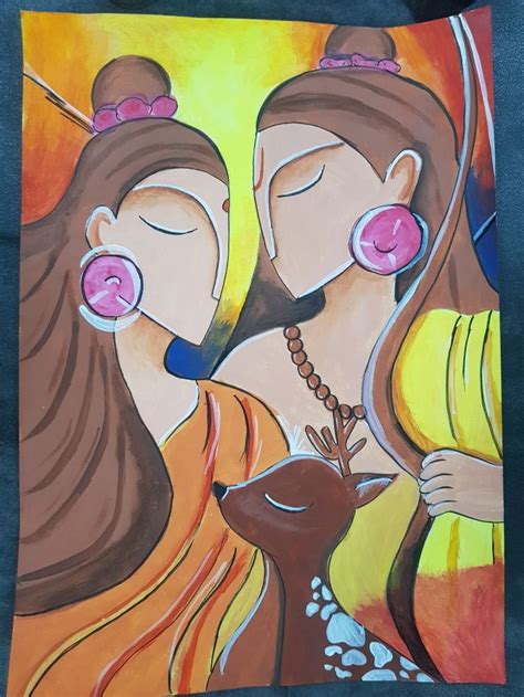 Ram - siya 🙏 🙏 in 2022 | Beautiful art paintings, Kalamkari painting ...