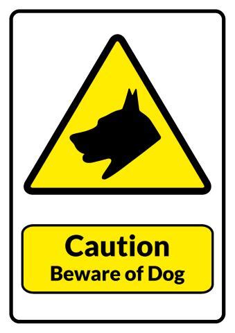 Download beware of dog sign template, how to make dog signs
