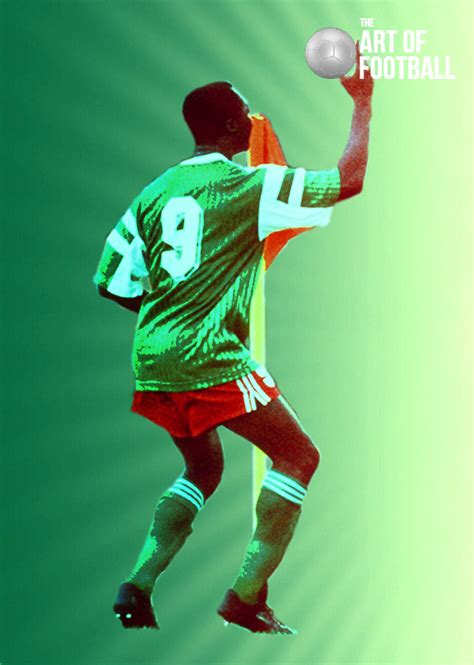 Cameroon Roger Milla Iconic 1990 World Cup Legend Poster