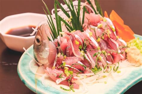 Premium Photo | Mackerel sashimi japanese food