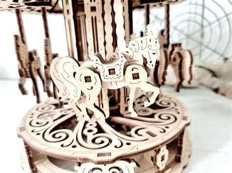 Nostalgic Wooden Carousel, Christmas Decoration Handmade, Shabby-chic ...