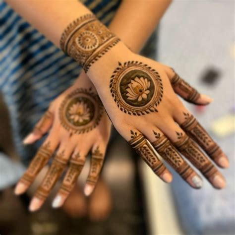 stunning lotus mehndi designs  hands feet
