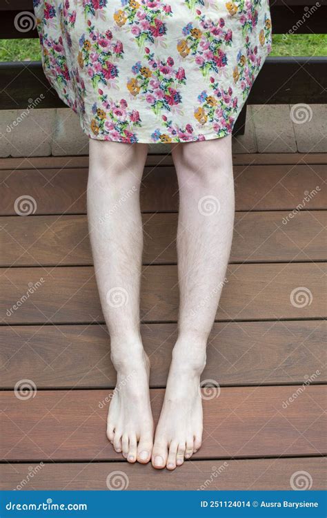 Natural Unshaved Hairy Legs of a Body Positive Young Woman. Stock Photo ...