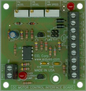 interface board industrial variable dc motor control interface board