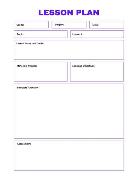 printable lesson planning template prntblconcejomunicipaldechinugovco