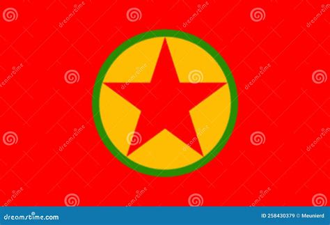 Glossy Glass Flag of Kurdistan Workers Party Editorial Stock Image ...