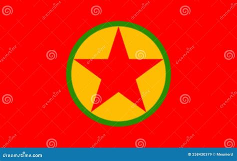 Glossy Glass Flag of Kurdistan Workers Party Editorial Stock Image ...