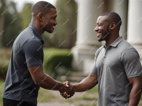 Premium AI Image | portrait photo of black people shaking hands