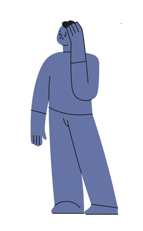 Man feeling guilt, expressing regret emotion vector 33334598 Vector Art ...
