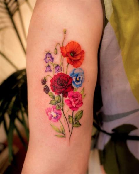 Flower Bouquet Tattoo Ideas | Best Flower Site