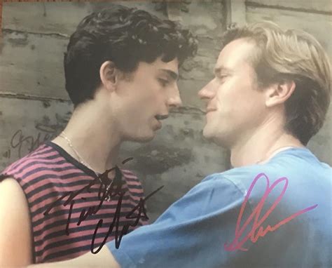 Timothée Chalamet & Armie Hammer Autographed Signed 8x10 Call Me By My ...