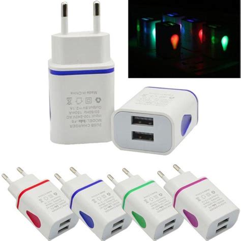 USB настенное зарядное устройство Двойной порт Выход Ход Штекер Адаптер ...