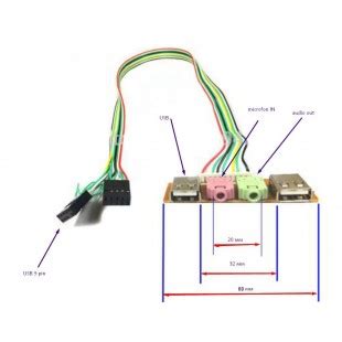 Купить USB audio разъёмы на переднюю панель компьютера