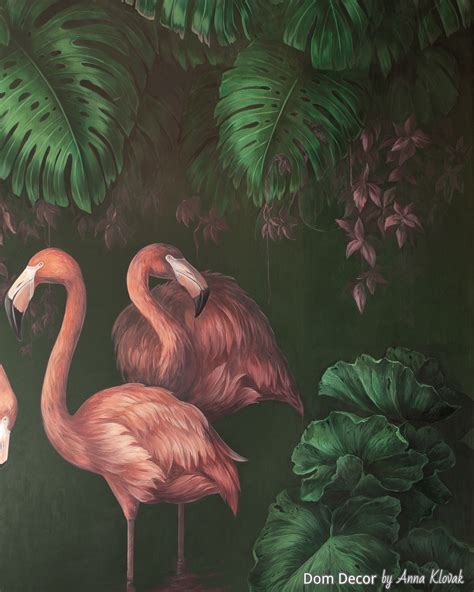 Фламинго роспись. Природа в дизайне | Flamingo painting. Nature in ...