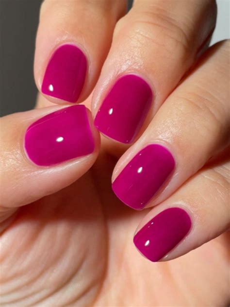 24pcs Square Short Purple Press-On Nails, Classic Minimalist French