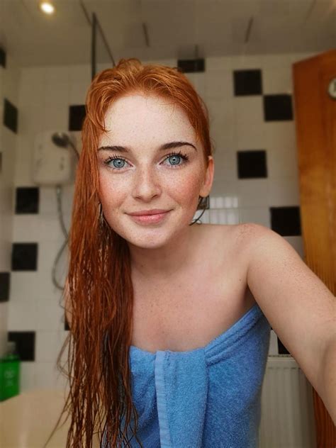 Freckled Redhead Selfie Shower