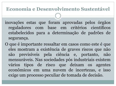 A Necessidade De Incentivo À Economia Sustentável No Brasil - PPT - Economia e Desenvolvimento Sustentável PowerPoint Presentation ...