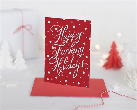 happy fucking holidays christmas greeting card dirty lola