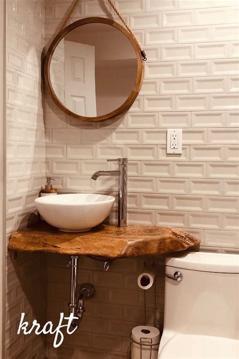 Деревянная столешница под раковину лофт | Reclaimed wood bathroom ...