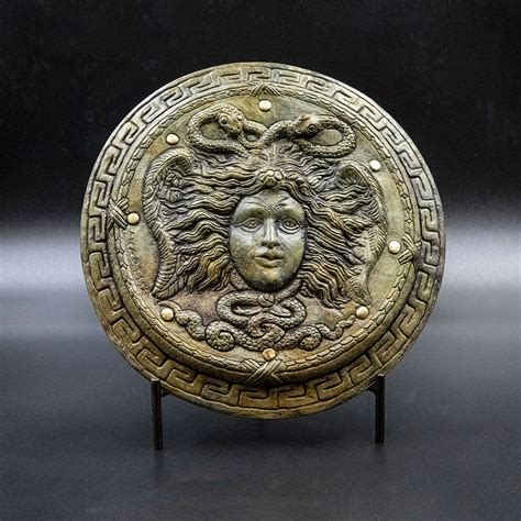 Ancient Greek Medusa Relief Sculpture Plaque, Greek Mythology Head of