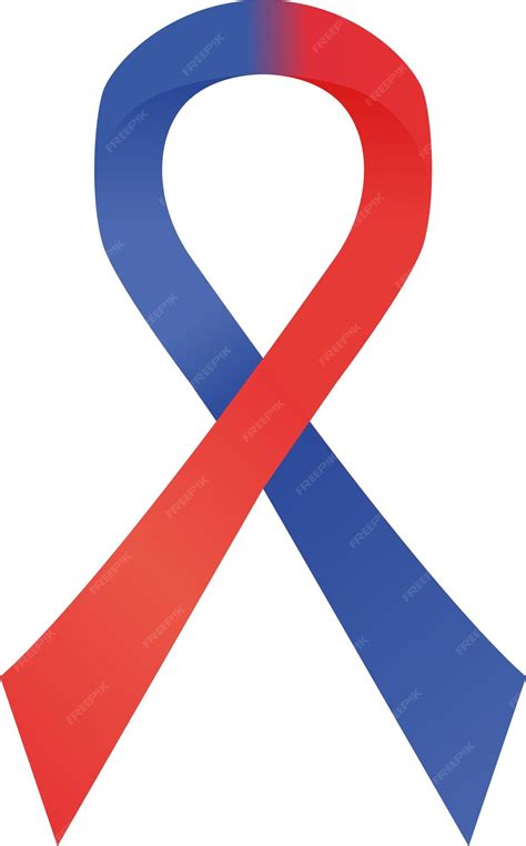Premium Vector | Red and blue awareness ribbon supports noonan syndrome