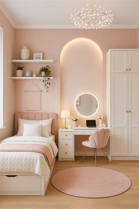 modern teen girl bedroom decor pink cozy room ideas  stylish
