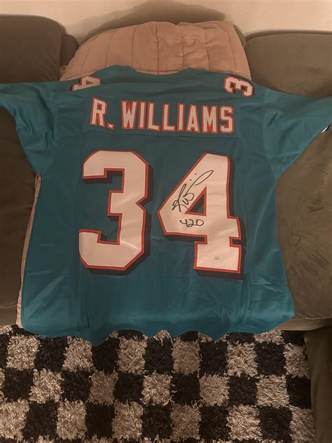 Signed Ricky Williams Jersey! : r/miamidolphins