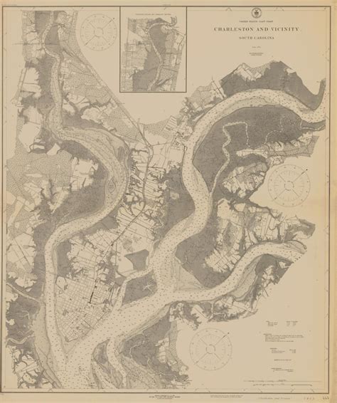 Charleston Harbor Map South Carolina 1918 | Etsy