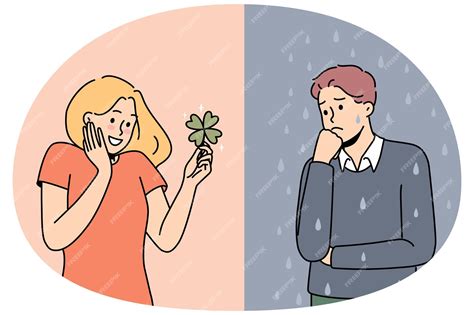 premium vector lucky  unlucky people  life