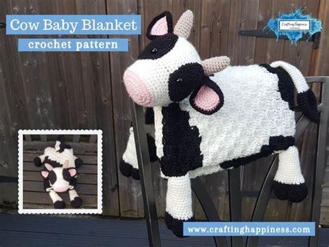 Farm Cow Baby Blanket - Crafting Happiness