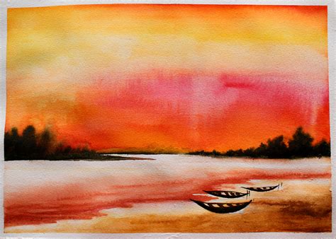 Landscape Easy Watercolor Paintings To Copy : Landscape Paintings Easy ...