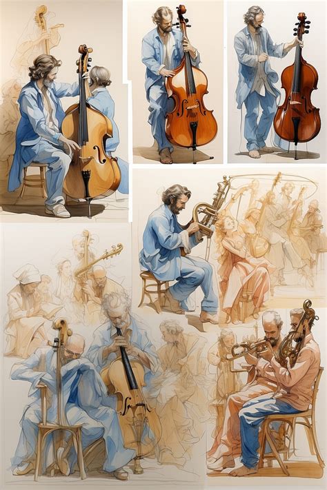 Vintage Musicians And Instruments Free Stock Photo - Public Domain Pictures