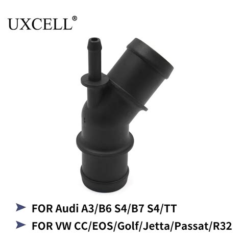 UXCELL Radiator Coolant Hose Connector 1J0121087B For VW For Golf For ...
