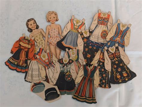 Vintage Paper Dolls 1950’s- 1960''s 2 Dolls with Nordic Costumes ...