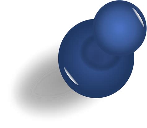 Blue Push Pin Png