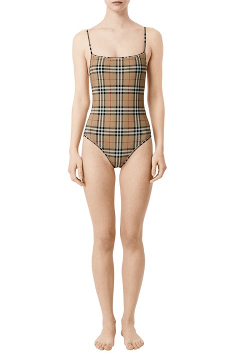 Burberry Delia Plaid-Print One-Piece Swimsuit | Smart Closet